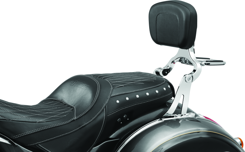 Kuryakyn Fixed Mounts Multi-Purpose Driver & Passenger Backrest Chrome - 7094 For Indian 2014-2025