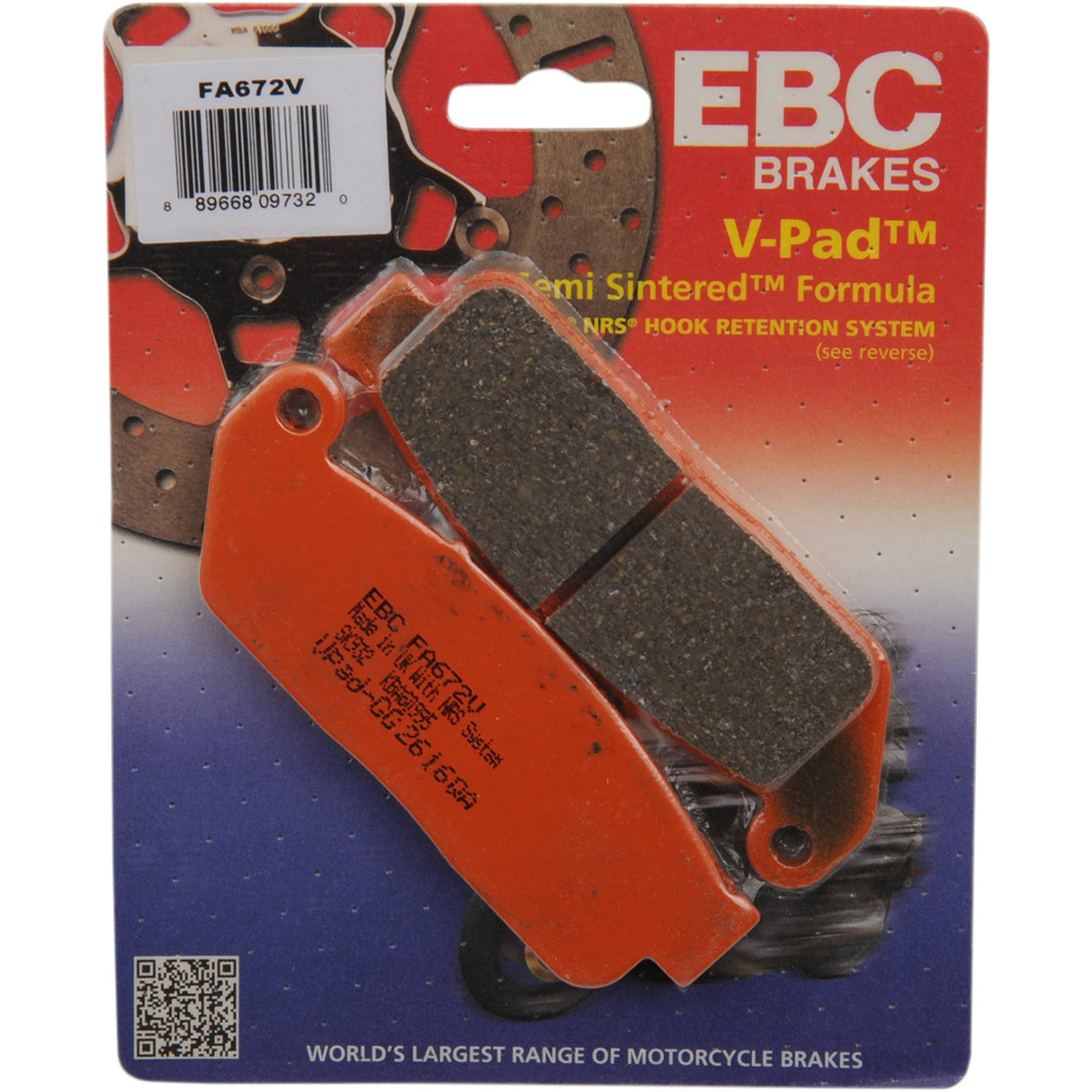EBC Sintered Metal Indian Victory Brake Pads - FA672V For Indian Scout 2015-2016