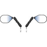 RAM MOUNTS 0640-1720 RAM-B-349-RTA-C-465R Tough-Mirror™ Kit with M10-1.25 Bases/Reverse Adapter - Long Arm Tough-Mirror™ - Side View - Oval - Black - Left/Right - Long Arm