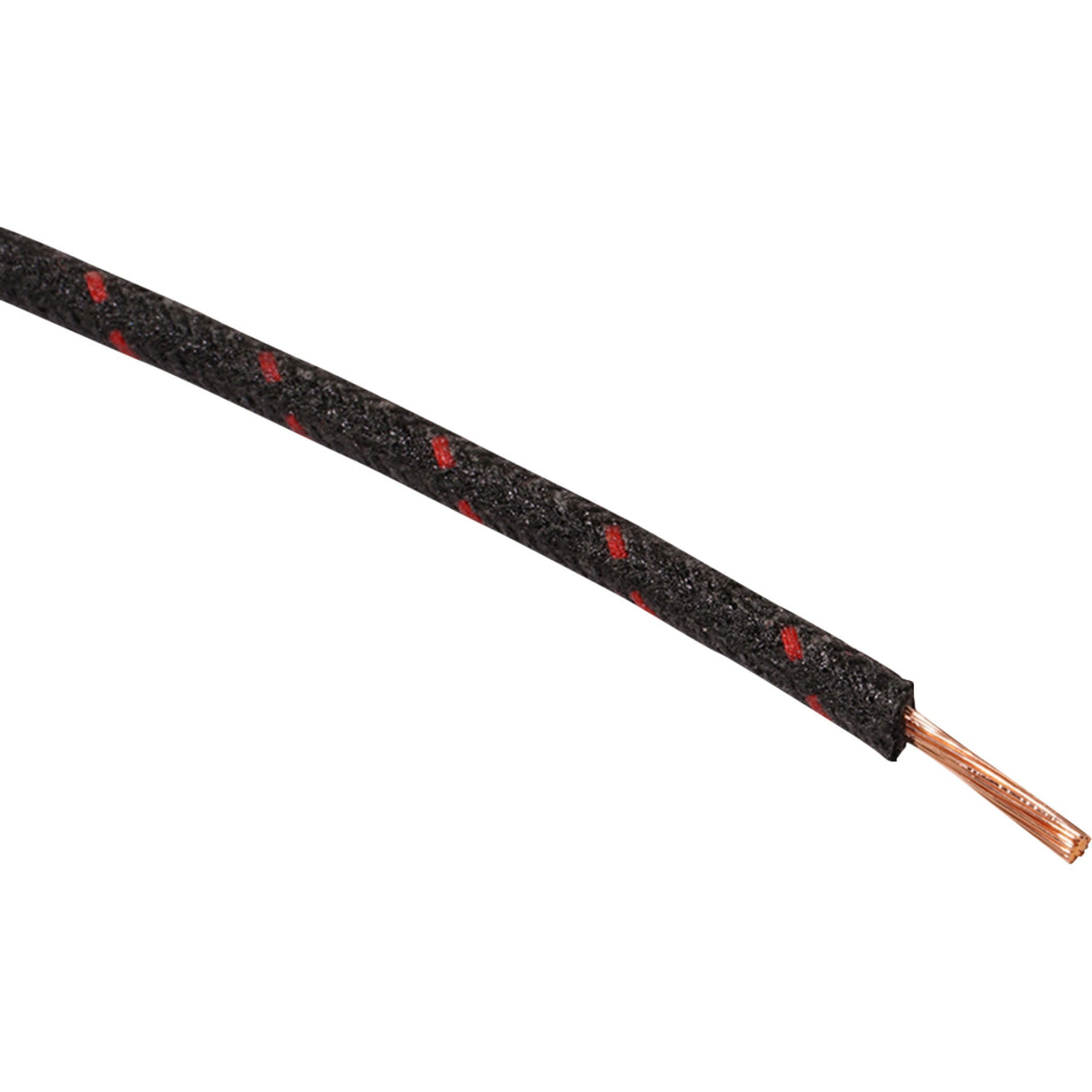 NAMZ 2120-1258 NCBW-02 Fabric-Braided Hook-Up Wire 25' Cloth-Braided Wire Spool - 16 Gauge - Black/Red