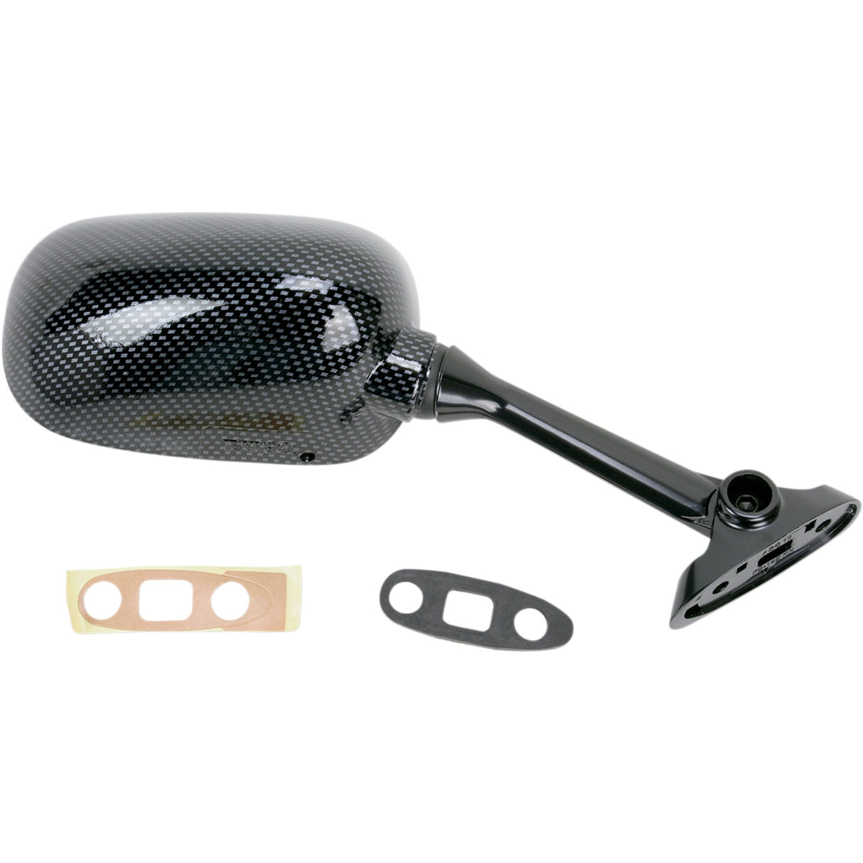 EMGO 0640-0062 20-69773 Carbon Fiber Mirror Mirror - Side View - Black/Carbon Fiber - Rectangle - Right - Suzuki