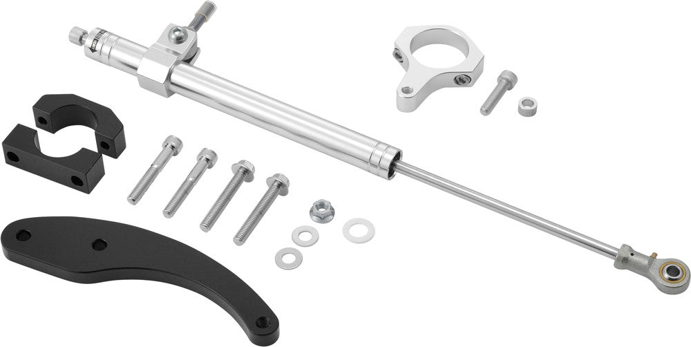 Harddrive Steering Damper Silver - 87373 For Harley Road Glide 2015-2016