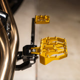 Thrashin Supply CO. Mini Aggressor Floorboards Gold Rear - TSC-2031-5-D For Harley Motorcycles 1972-2025