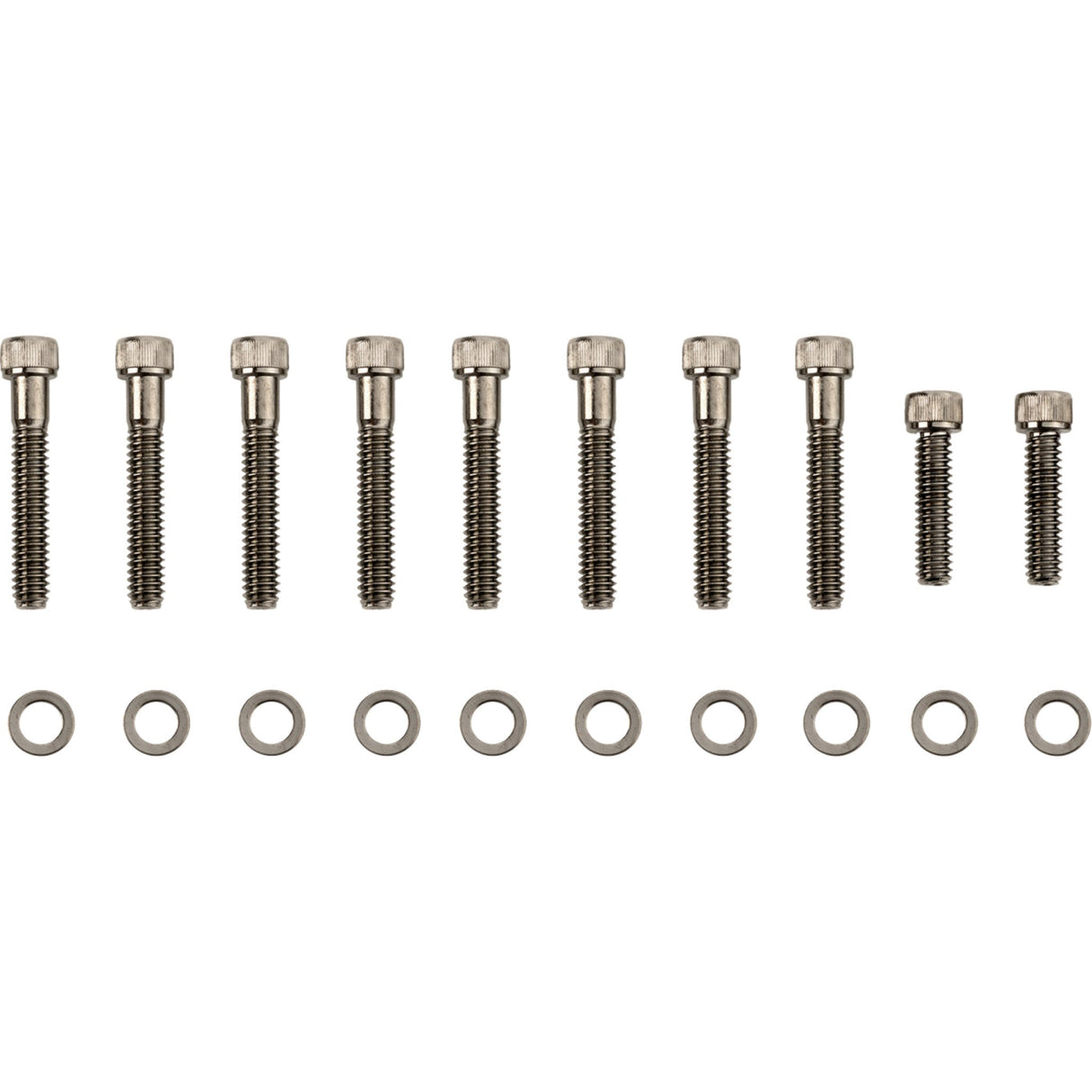 Drag Specialties M-Eight Bolt Kit Transmission Side Cover Knurled Socket-Head Black Chrome M8 For Harley Motorcycles 2017-2021