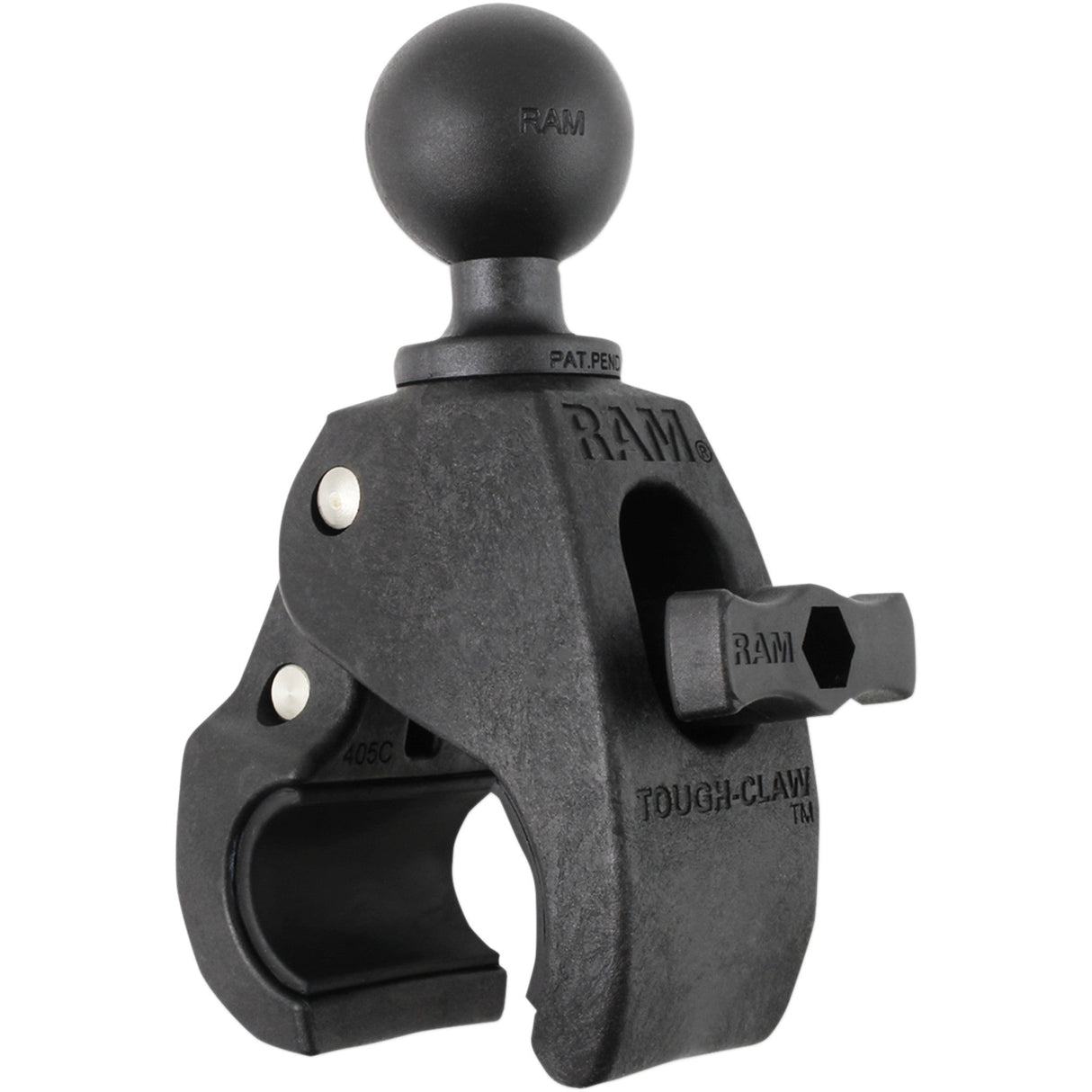 RAM MOUNTS 0636-0143 RAPB404U Medium Tough-Claw™ with 1" Diameter Rubber Ball Ball Mount - 1" - Tough-Claw