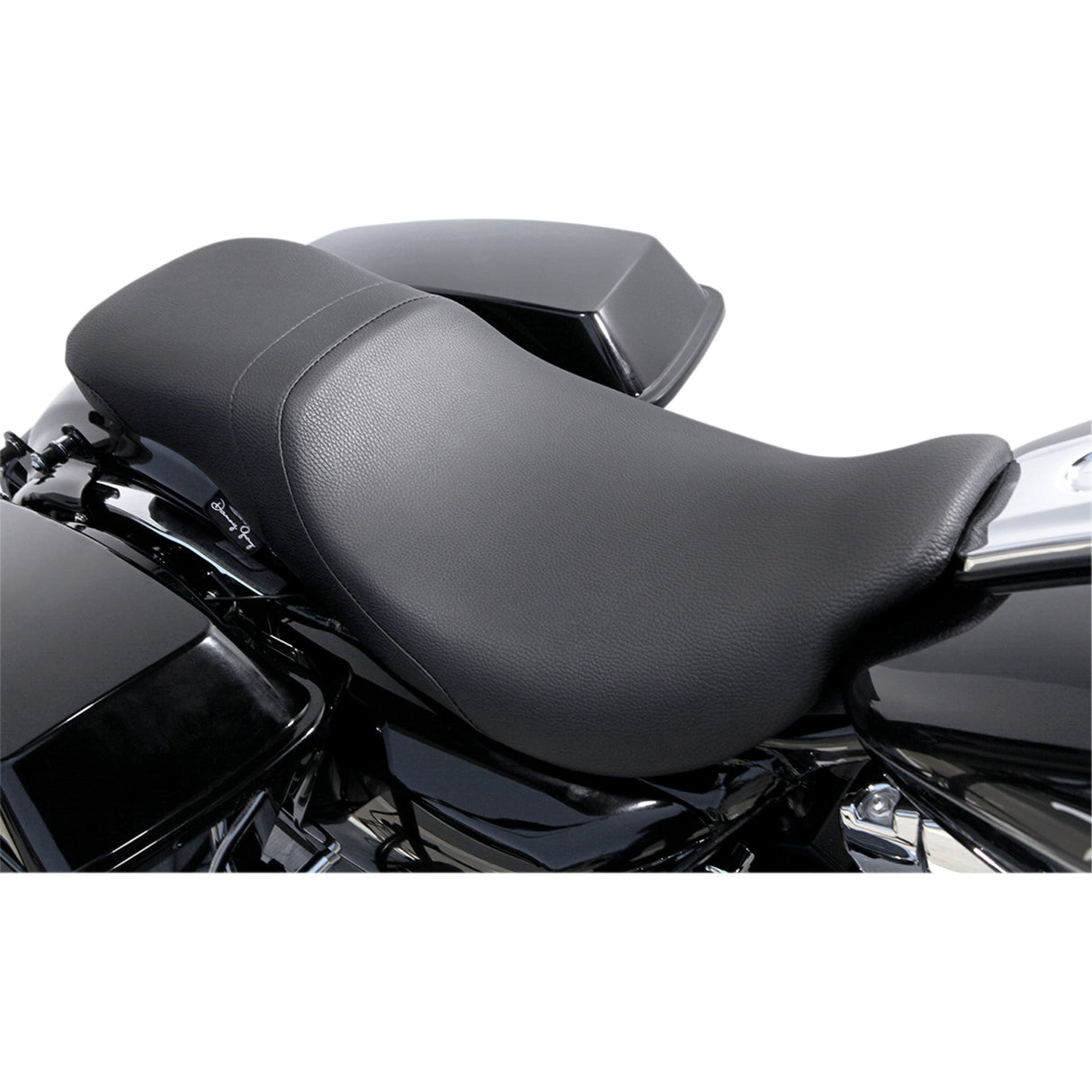 Danny Gray LowIST 2-Up Seat Black Vinyl - FA-DGE-0285 For Harley Touring 2008-2023