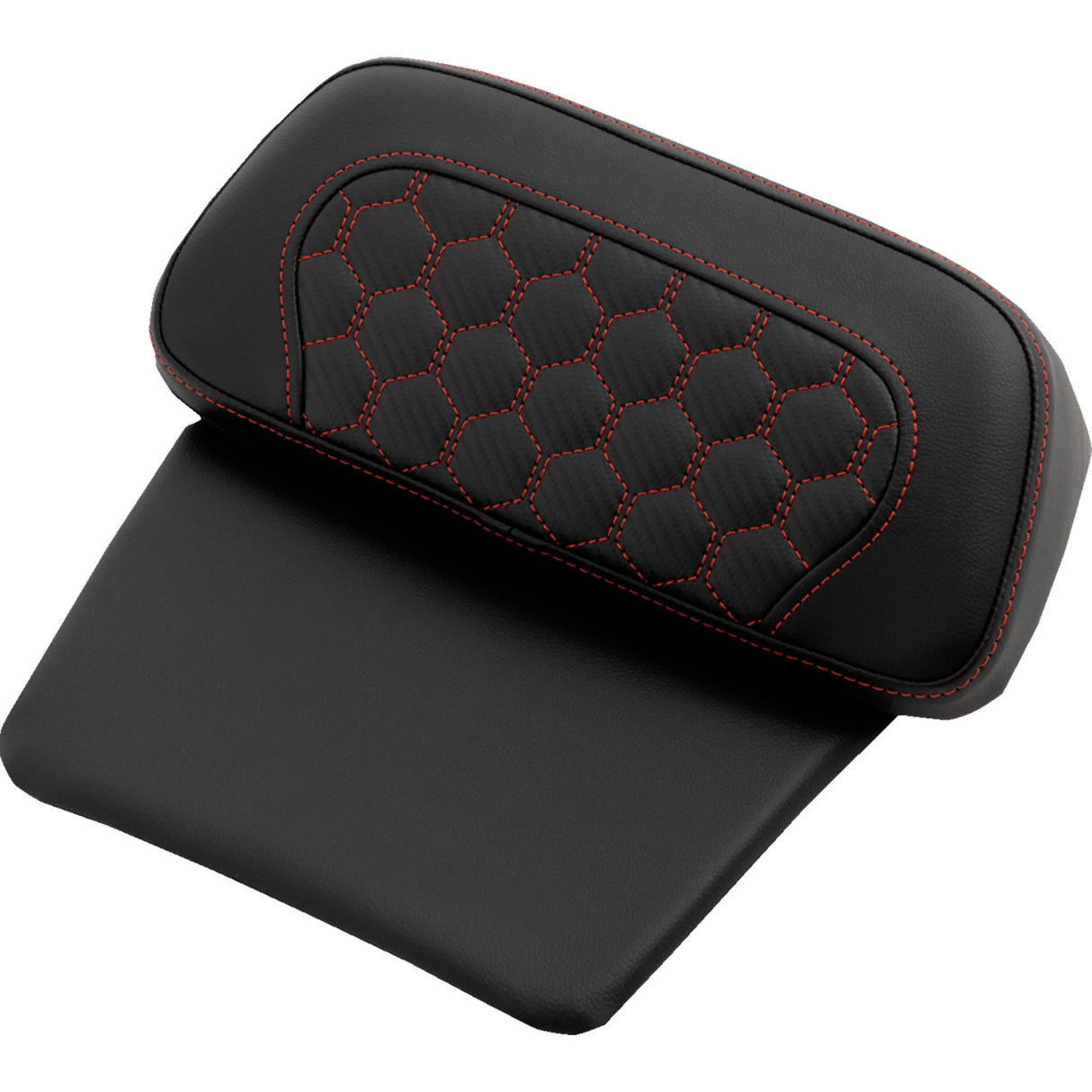 Saddlemen Honeycomb Chopped Tour Pak Pad Honeycomb Red Stitching - 814-07C-HC-RED For Harley Touring 2014-2026