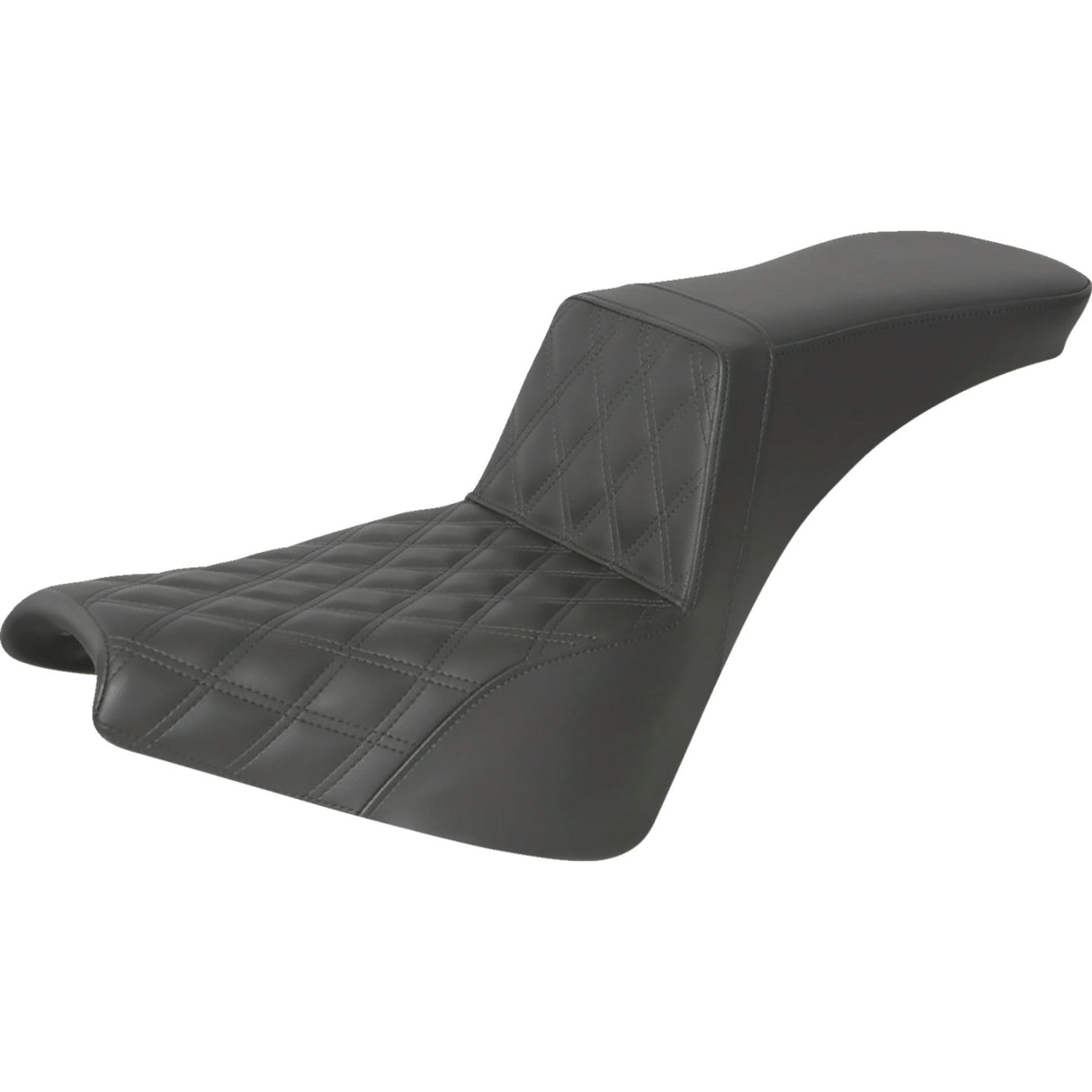 Saddlemen Step-Up Seat — Front Lattice Stitch Black - 818-30-192 For Harley Softail 2018-2025
