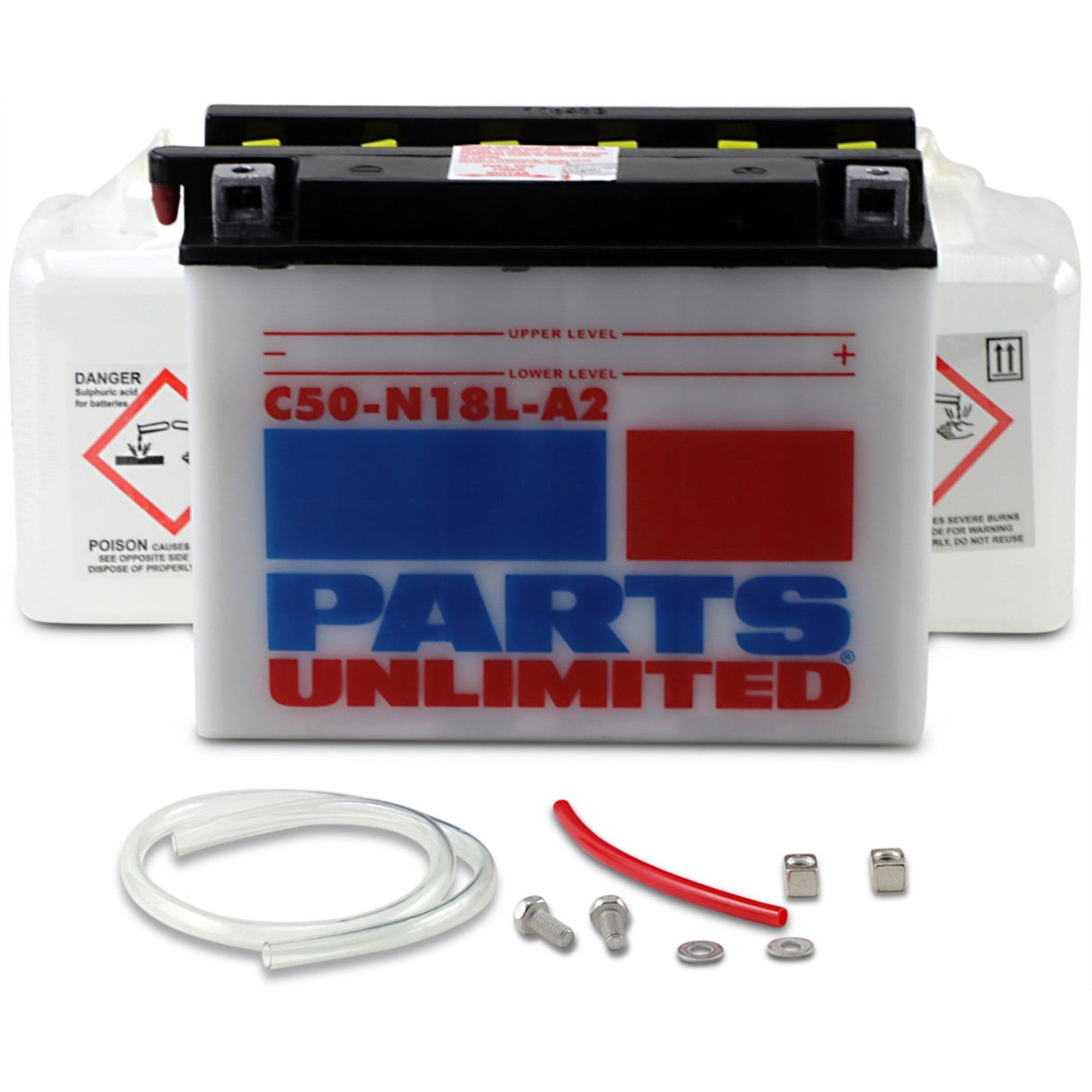 Parts Unlimited Heavy-Duty 12v Battery Kit Y50-N18L-A2 For Harley Touring 1980-1996 | Ducati 500 / Sport 500 1976-1983