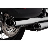 Vance & Hines 3" Twin Slash Slip-On Mufflers Chrome - 16379 For Harley Softail 2018-2024