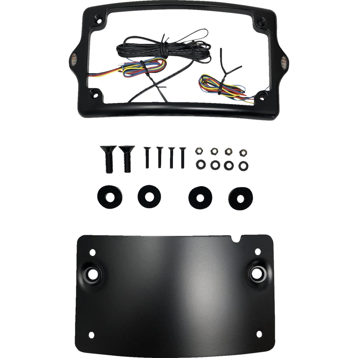 Kodlin USA Elypse 3-1 LED License Plate Kit Amber Red White Black - KUS20300 For Harley Touring 2013-2023