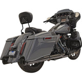 Bassani Xhaust DNT Straight Can Slip-On Mufflers Chrome Black - 1F73DNT5 For Harley Touring 2017-2026