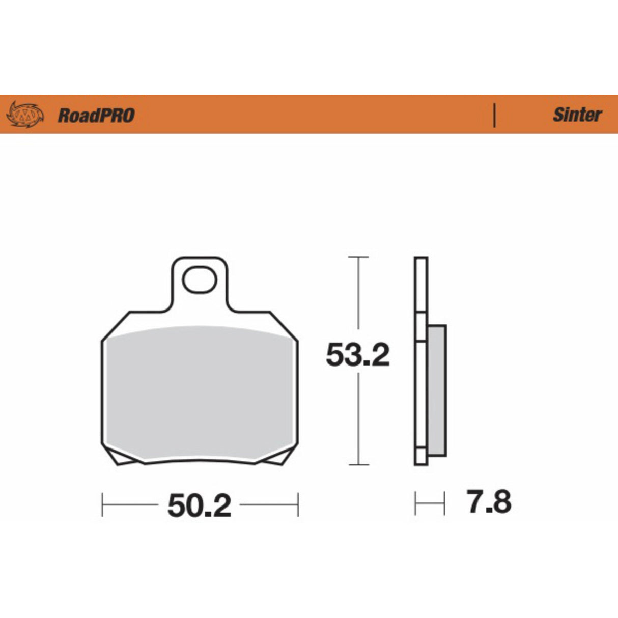MOTO-MASTER 1721-3497 404802-PU RoadPro Sintered Metal Brake Pads Brake Pads - Sintered Series