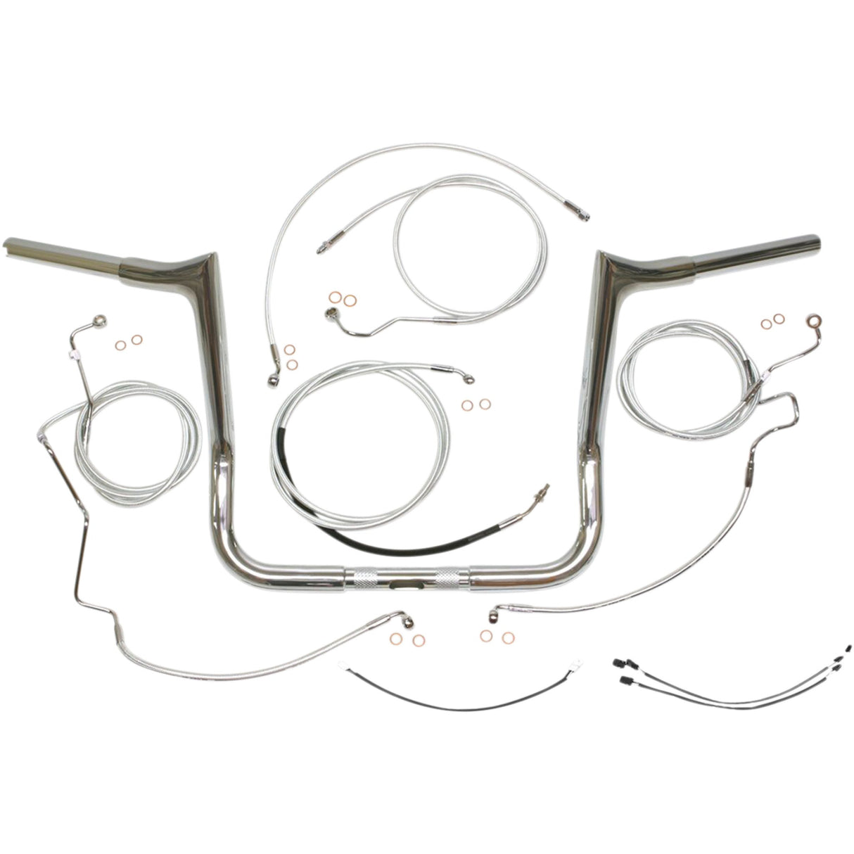 Magnum Shielding 1-1/4" Viking Handlebar Installation Kit 12" Sterling Chromite II® - 38869-412 For Harley Touring 2016