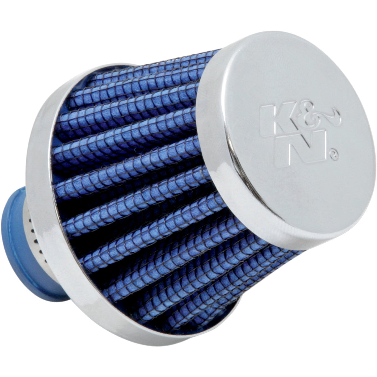 K & N 1011-3109 62-1600BL Rubber Base Crankcase Vent Filter blue - 3/8" id