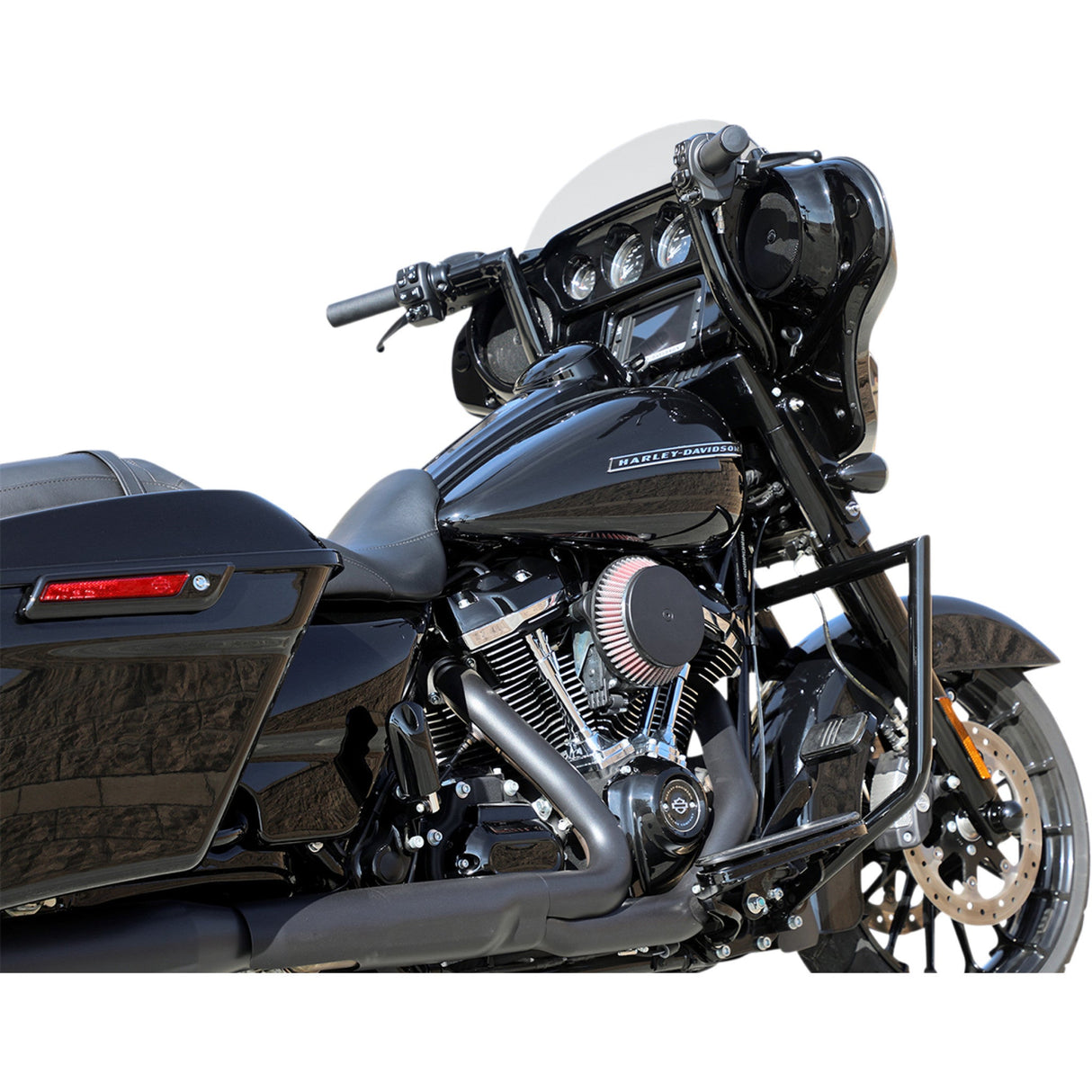 LA Choppers Twin Peaks Engine Guard Black - LA-7100-00B For Harley Touring 2009-2022