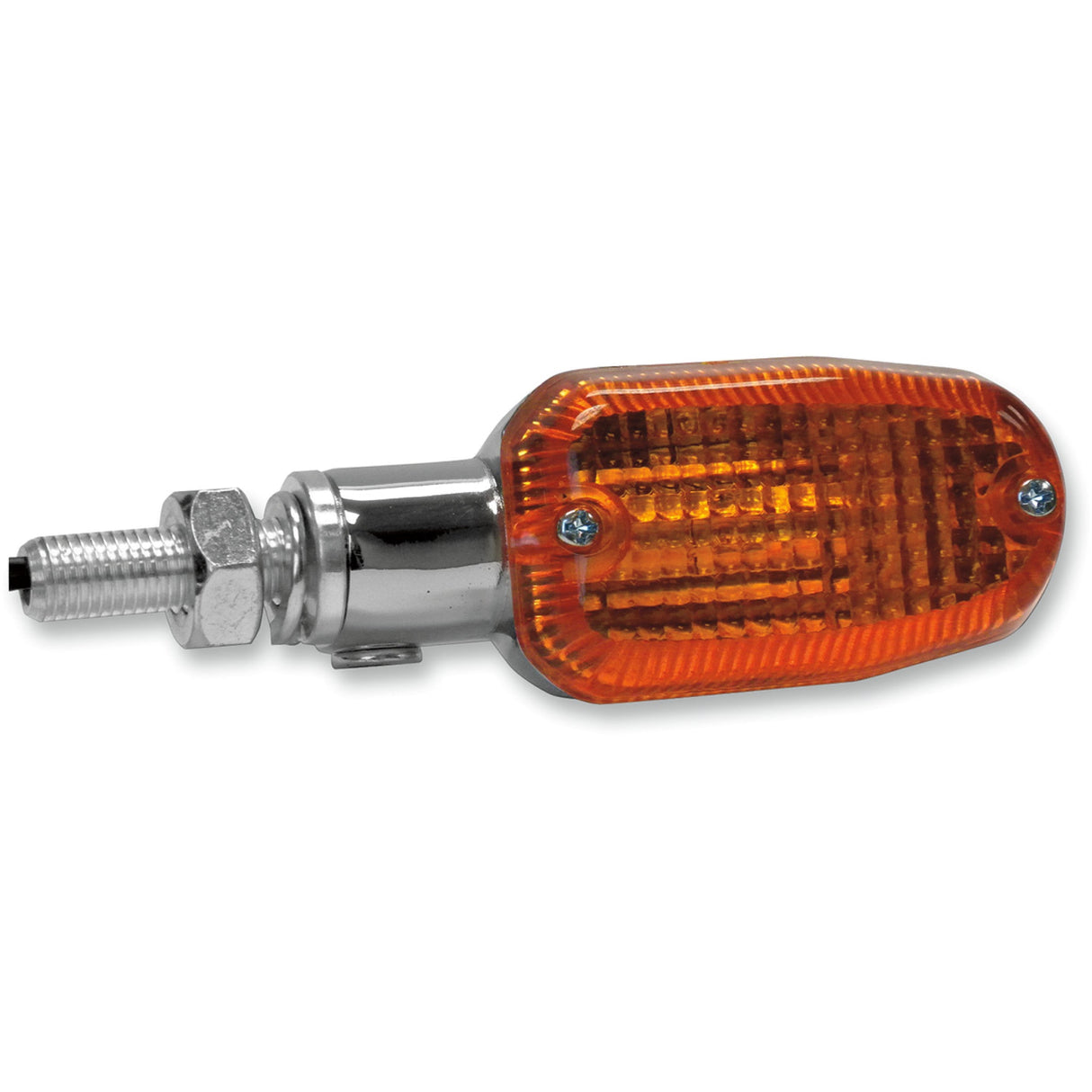 K&S TECHNOLOGIES 2040-1022 25-8301CM Oblong Aluminum Body Marker Lights Marker Light - Dual Filament - Chrome/Amber
