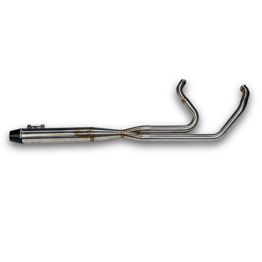 Sawicki Intmdtr M8 FLT Full Brushed SS With Black END CAP For Harley Touring 2017-2026