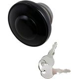 DRAG SPECIALTIES Screw-In Locking Gas Cap — - Gloss Black