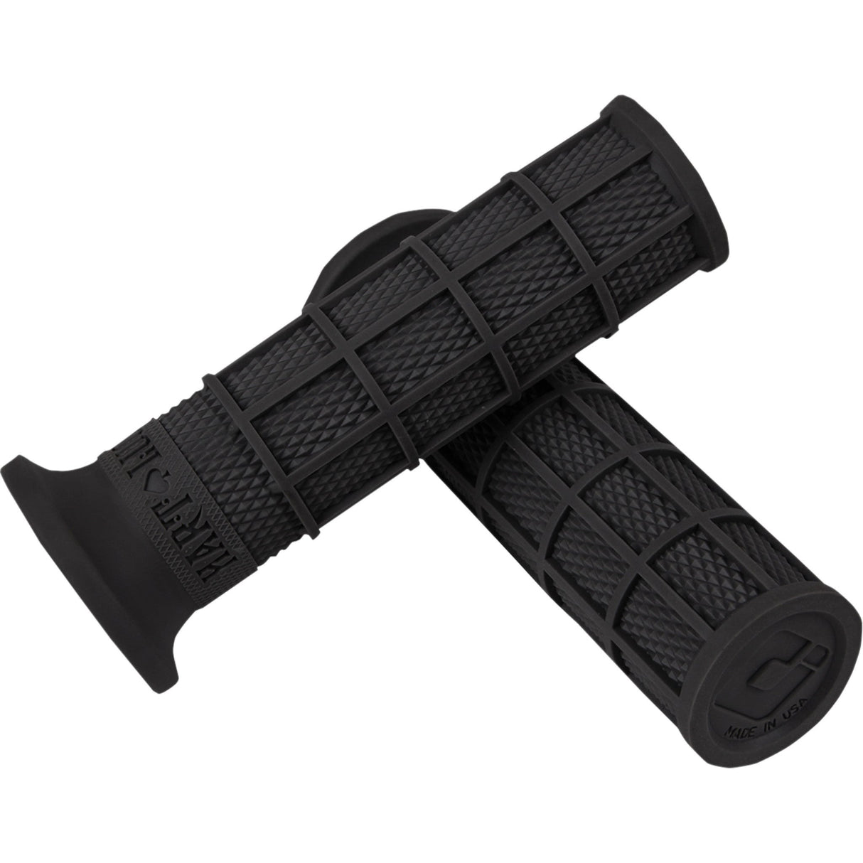 ODI 0630-2733 V02FWB Hart-Luck Signature Full-Waffle Slip-On Grips Grips - Hart-Luck - Black