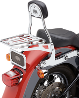 Cobra 82-96532 602-2001 DETACHABLE BACKREST ROUND CHROME SOFTAIL 00-06