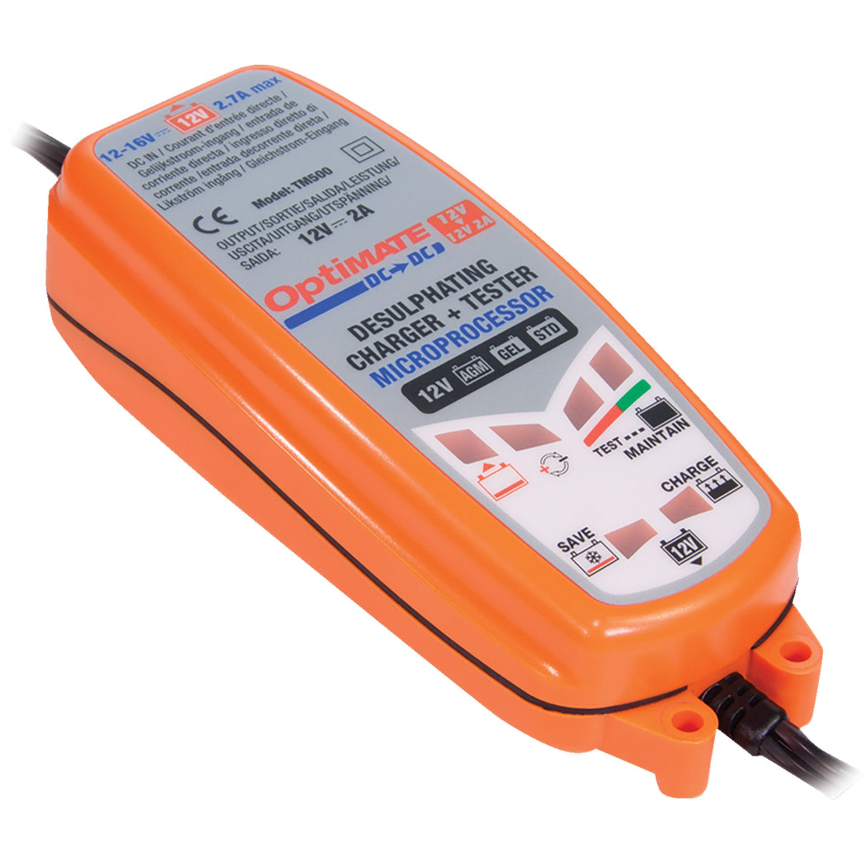 TECMATE 3807-0339 TM500V3 Optimate™ 12v To 12v 2A Battery Charger Battery Charger/Maintainer