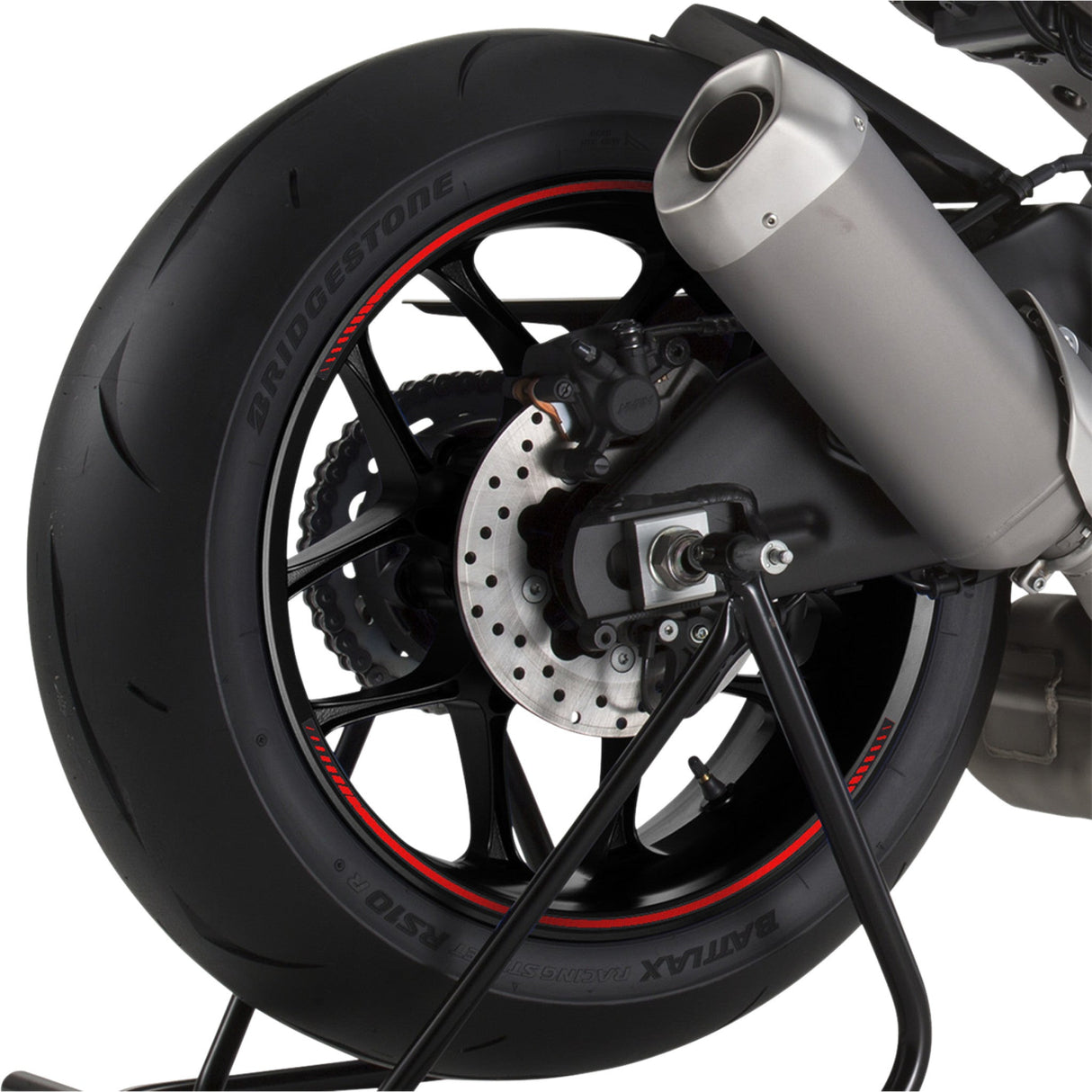 Puig HI-Tech Parts Rim Strips Red - 8431R For MV Agusta Brutale 2010-2018 | Honda CBR600F4i 2001-2007 | Hyosung 650 2013-2016