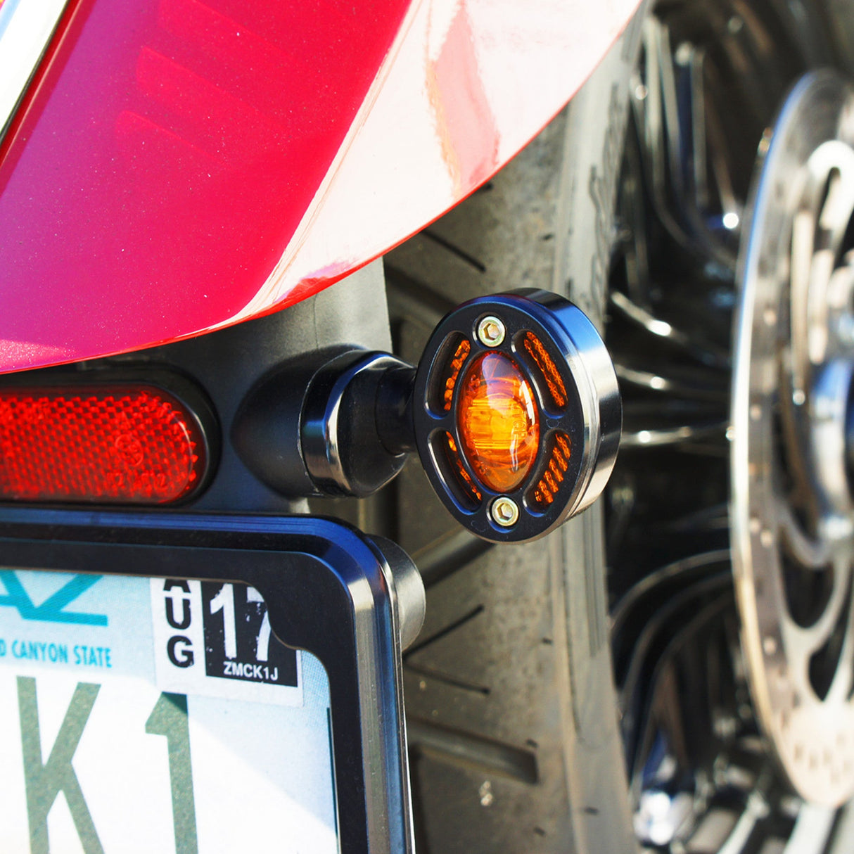 JOKER MACHINE 2040-2006 05-55-4B Rat Eye Turn Signal Adapter Plates Turn Signal - Adapter Plate