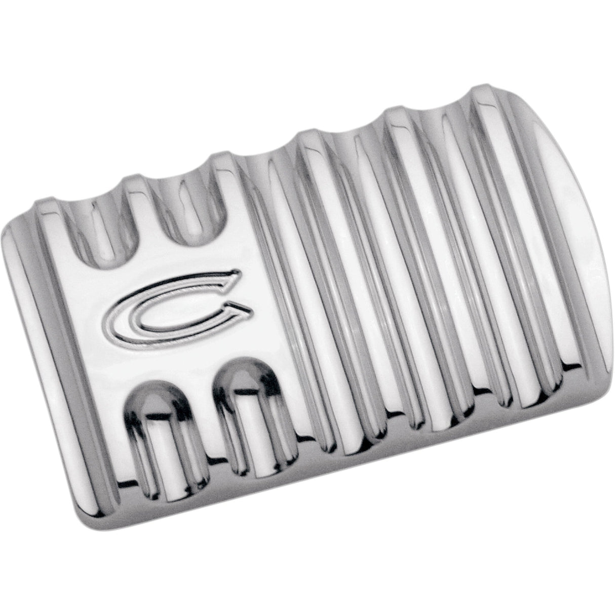 COVINGTONS 1610-0051 C1042-C Brake Pedal Pad - Finned - Chrome