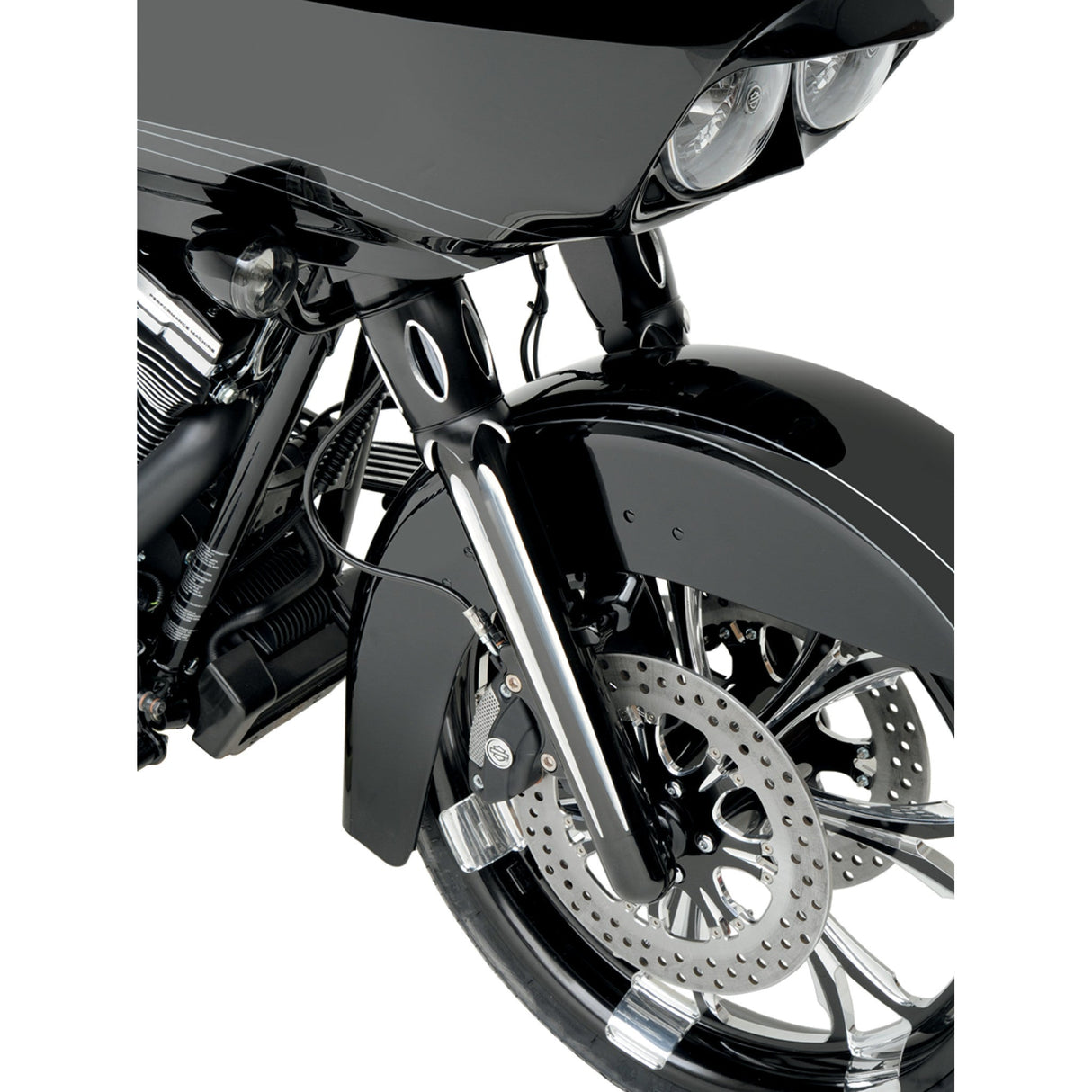 Arlen Ness Dual-Disc Hot Legs Fork Legs Black Anodized Deep Cut Dual Disc - 06-513 For Harley Touring 2000-2007