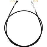 FAT Baggers INC. EZ Install Brake Line 67" Black Braid - 120067-B For Harley Touring 2008-2013