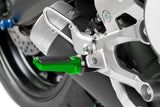 Puig Hi-Tech Parts Footpegs Sport Green - 7318V For Ducati Motorcycles 2008-2020 | Honda Motorcycles 2000-2021 | Triumph Motorcycles 2008-2021