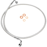 MAGNUM SHIELDING 1741-3306 36252SW E-Z Align Braided Single Disc Front Brake Line - 90/90° - 52" - Sterling Chromite II