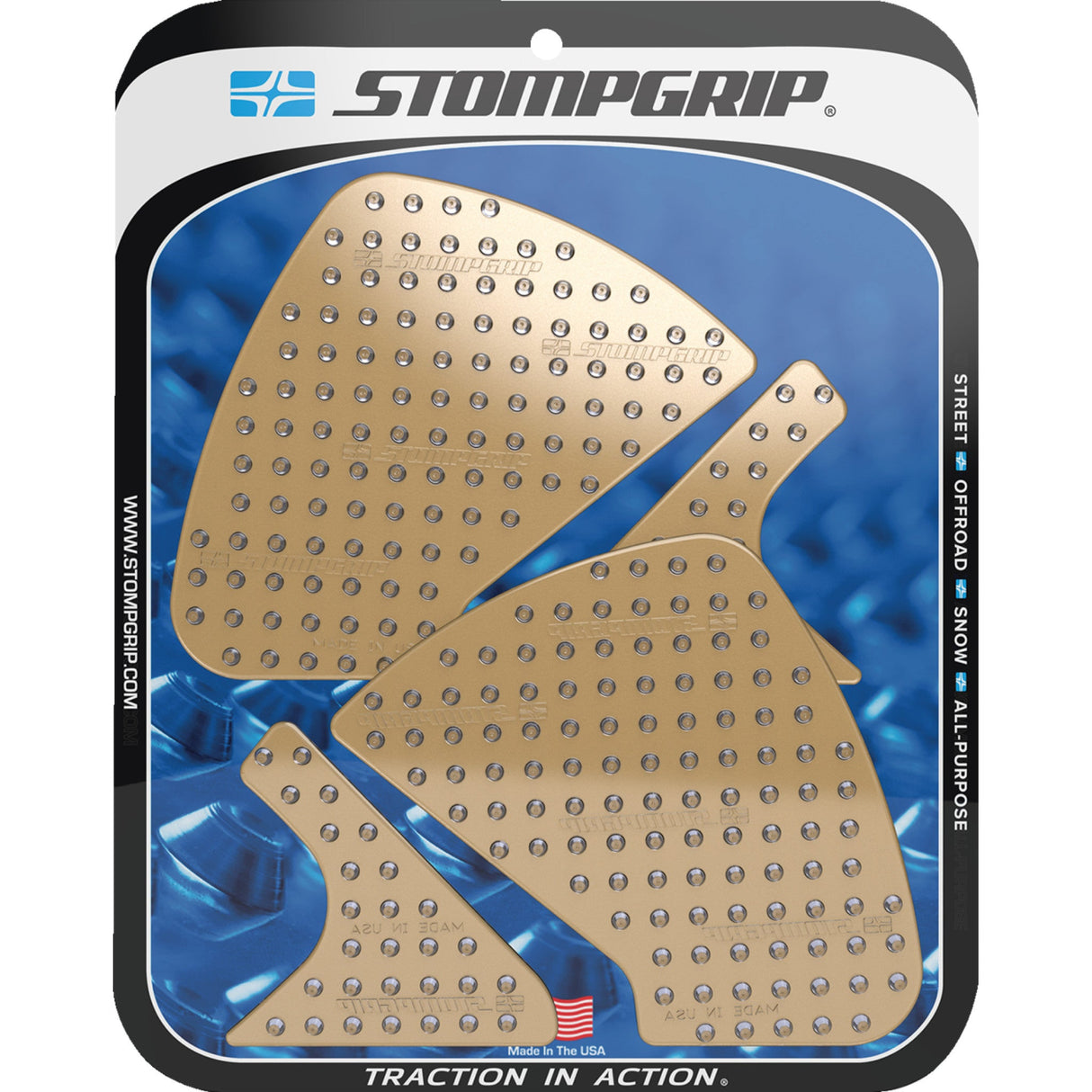 STOMPGRIP 4320-2867 55-10-0184C Volcano Profile Traction Pad Tank Grips Traction Pad Tank Grips - Icon - Clear - Monster Plus/1200 SP