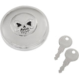 DRAG SPECIALTIES Screw-In Locking Skull Gas Cap - Non-Vented
