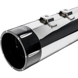 S&S CYCLE 1801-1079 550-0668 MK45 Slip-On Mufflers — Chrome - Black Tracer - M8 Touring '17-'19