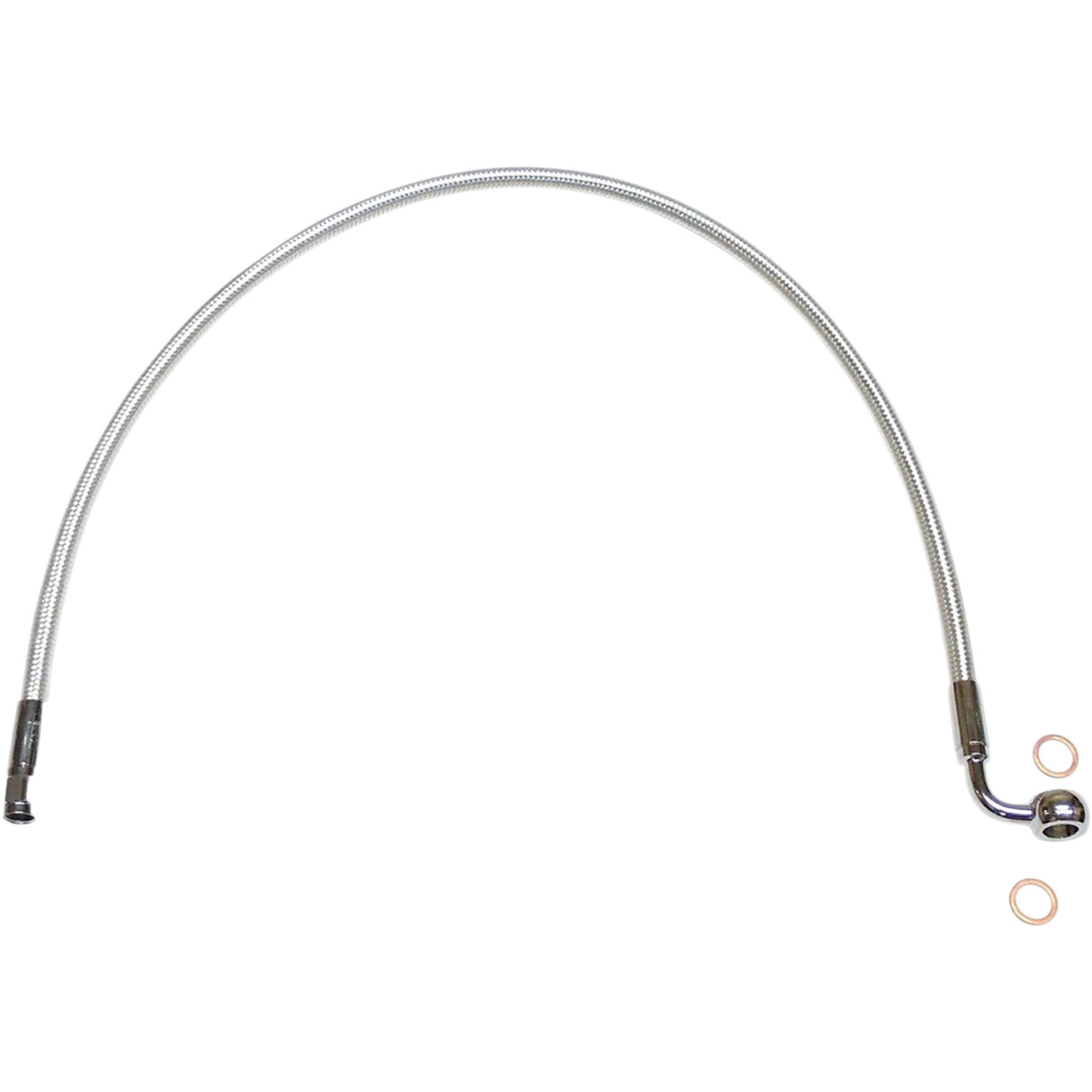 MAGNUM SHIELDING 1741-4038 AS37234 Alternate Length Designer Series ABS-Specific Front Brake Line Kit - 10 mm-90° - 34" - Sterling Chromite II