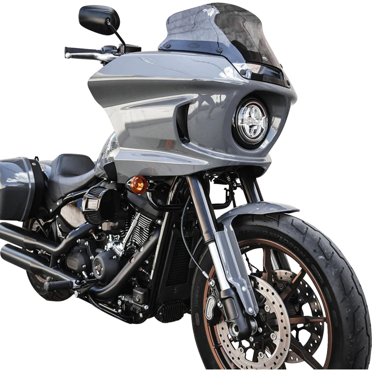 Klock Werks Flare® Windshield 8" Dark Smoke - KWW-02-0621 For Harley Softail Low Rider 2022-2026