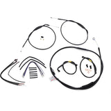 BURLY BRAND 0662-0608 B30-1215 Handlebar Cable and Brake Line Kit for Wide Glide Gorilla Handlebars - 14"