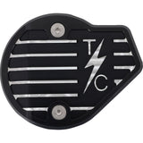 Thrashin Supply CO. Cam Cover Gen 2 Finned Twice Cut Black M8 - TSC-3029-4 For Harley Touring 2023-2026
