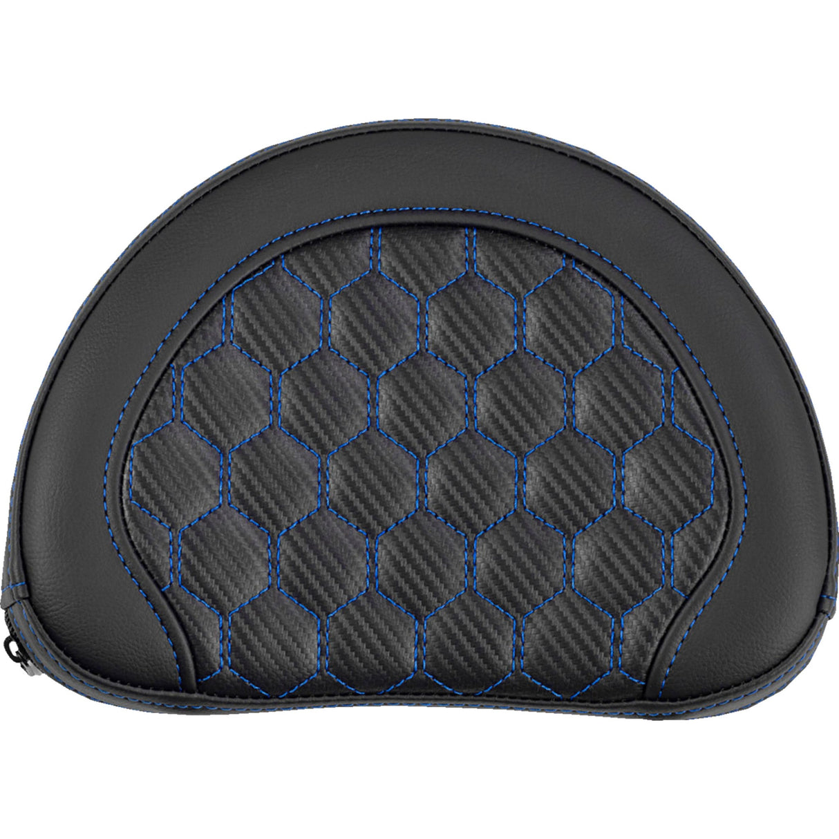 SADDLEMEN 0822-0665 051319001 Contoured Sissy Bar Pad honeycomb - blue stitch