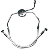 Magnum Shielding Designer Series Front Lower Brake Line Kit Sterling Chromite II - 37009 For Harley Touring 2008-2013