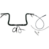 FAT Baggers INC. 1-1/4" EZ Install Round Top Handlebar 12" Black - 939012-B For Harley Street Glide 2023-2026