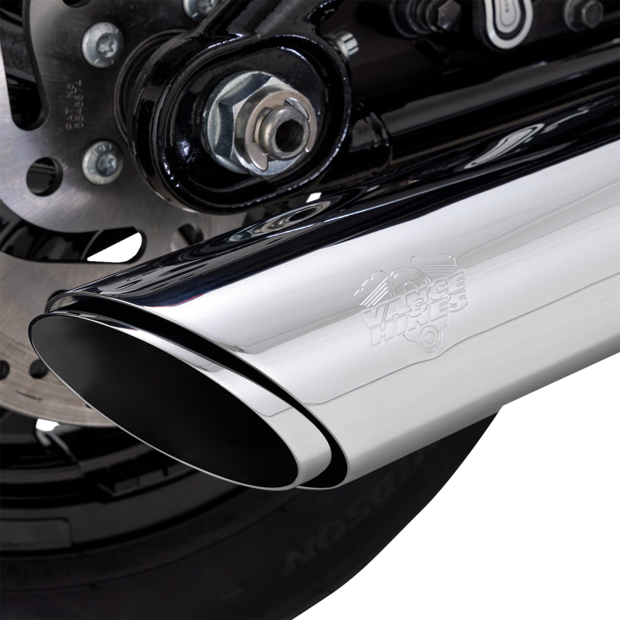 VANCE & HINES 1801-1896 16750 Twin Slash Slip-On Muffler chrome - softail