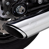 VANCE & HINES 1801-1896 16750 Twin Slash Slip-On Muffler chrome - softail