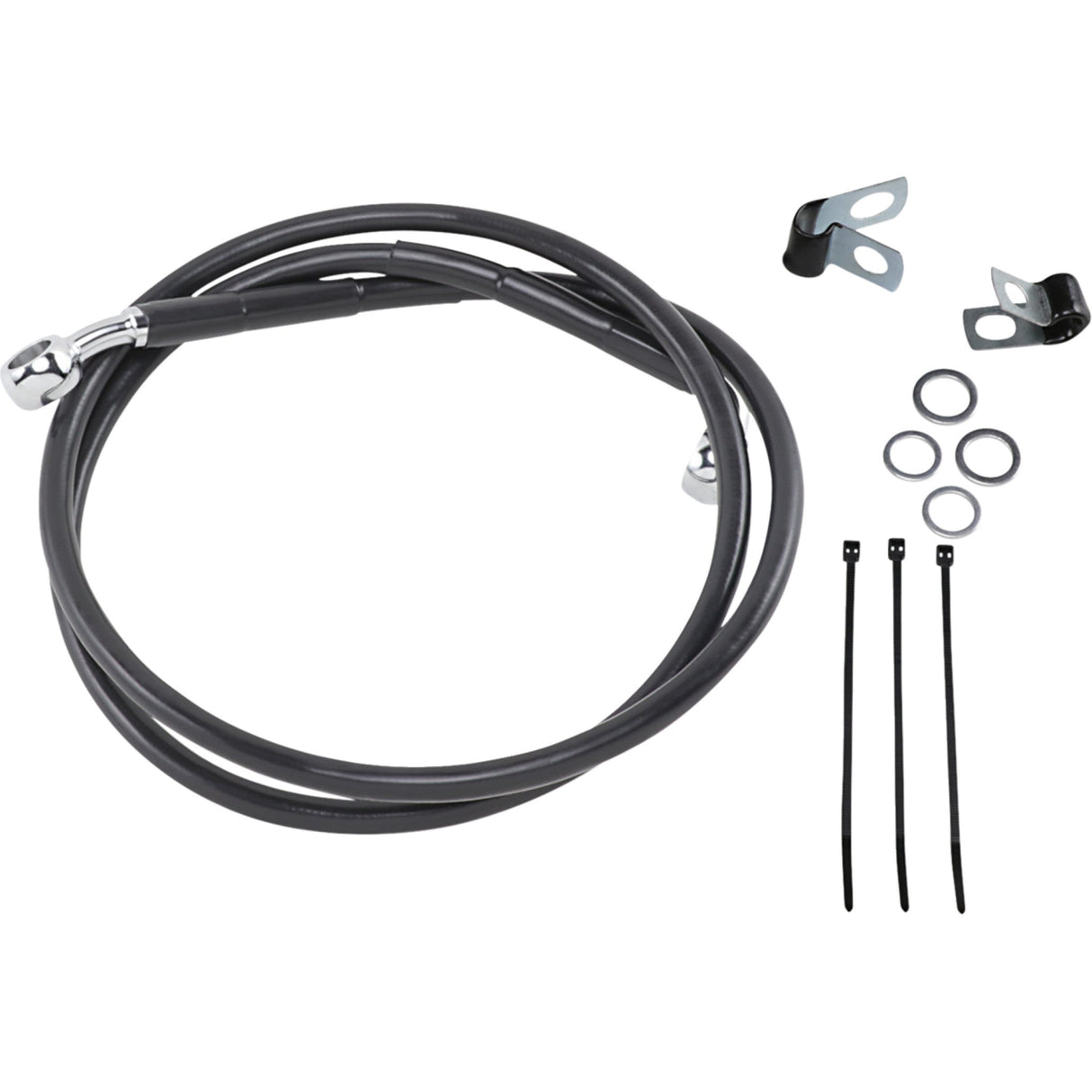 DRAG SPECIALTIES Brake Line Kit Front - Black
