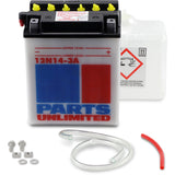 Parts Unlimited Conventional Battery Kit 12N14-3A For Yamaha Motorcycles 1973-1983 | Triumph Motorcycles 1990-2004