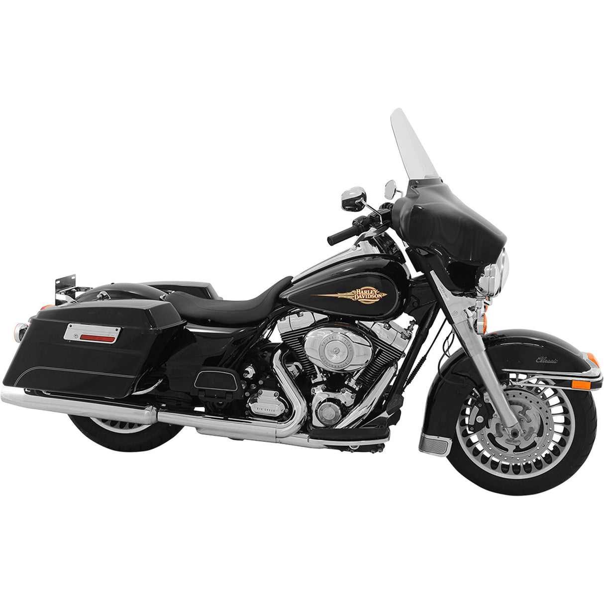 Mustang Runaround™ Solo Seat Black - 76869 For Harley Touring 2008-2025