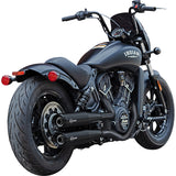 S&S Cycle Grand National Slip-On Mufflers Black 50-State - 4110-266 For Indian Scout 2015-2023