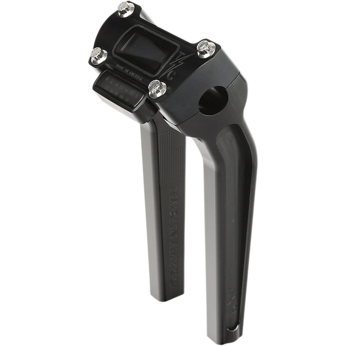 THRASHIN SUPPLY CO. 0602-1058 TSC-9500-1 Handlebar Riser - Risers - Pull Back - 9-1/2" - Gauge Cutout - Black